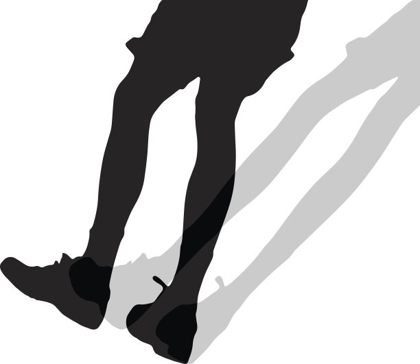 男性脚的矢量轮廓。图片下载