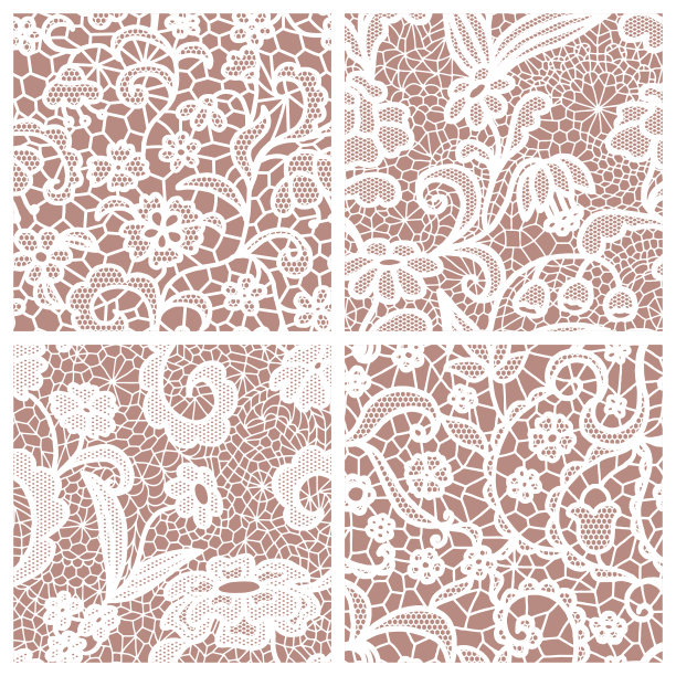 一套花边图案。素材图片