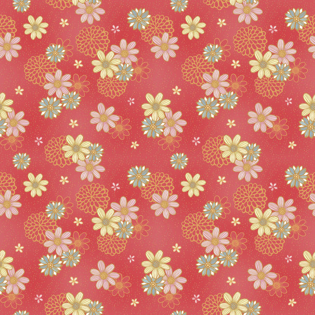 优雅的花无缝图案图片下载