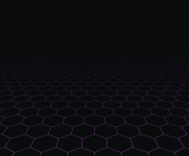 透视网格六角形表面图片下载