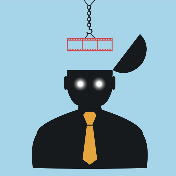 抽象平面图标人看电影eps图片下载