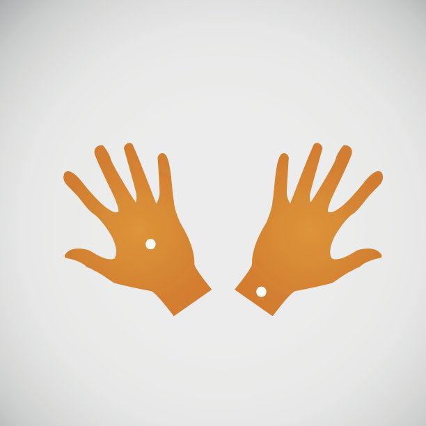 矢量平面图标手。颜色抽象每股收益图片下载