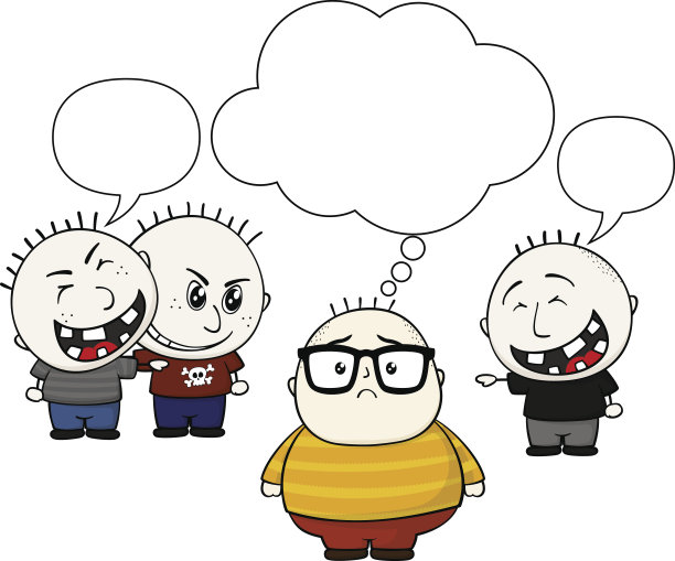 胖小子和带着空白气球文字的恶霸图片下载