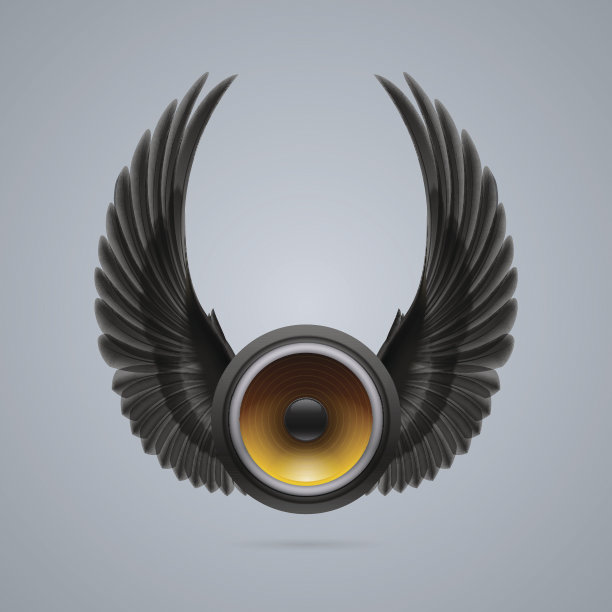 双翼音乐扬声器图片下载