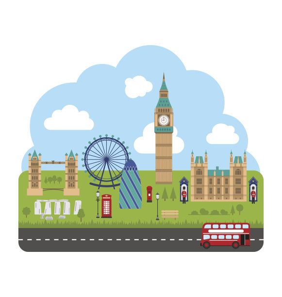 伦敦,英格兰。城市背景图片下载