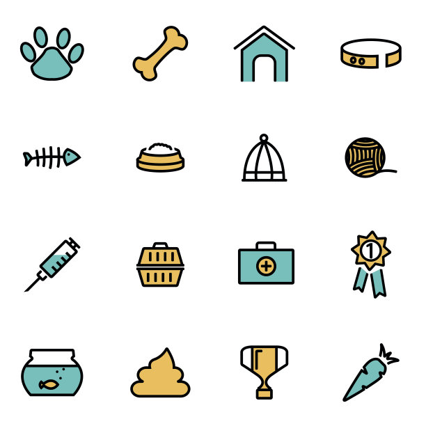 时尚的平面线图标包的设计师和开发人员。向量图片下载