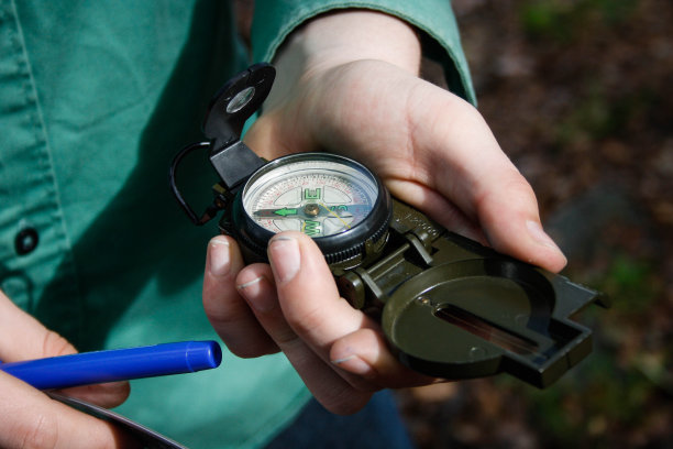 用指南针寻找正确的方向图片下载