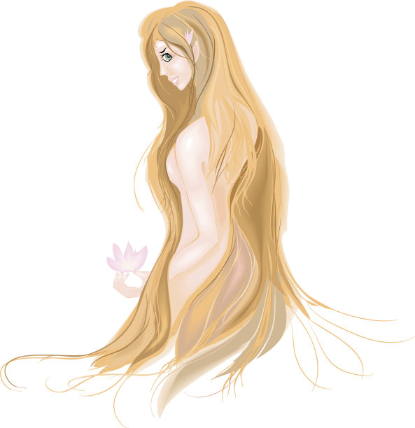 长头发的漂亮女孩图片下载