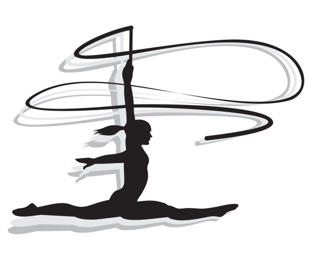 艺术体操女子剪影图片下载