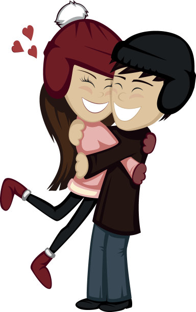 冬天拥抱图片下载