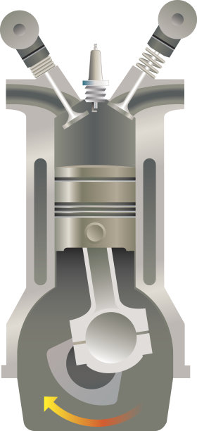 内燃机的横截面图片下载