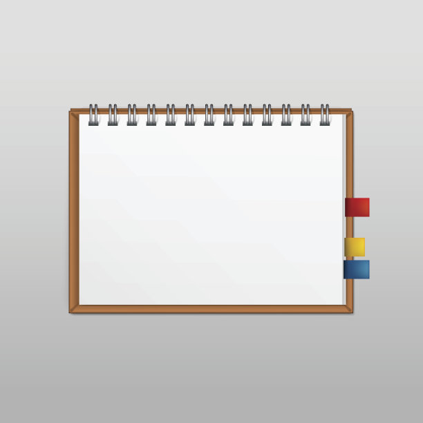 向量白色空白纸笔记笔记本笔记本页孤立图片下载