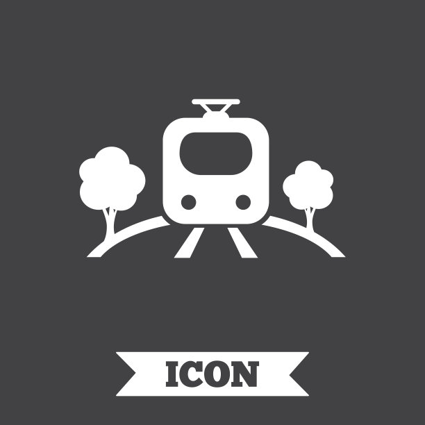 地面标志图标。地铁列车的象征。图片下载