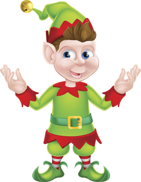卡通圣诞精灵图片下载