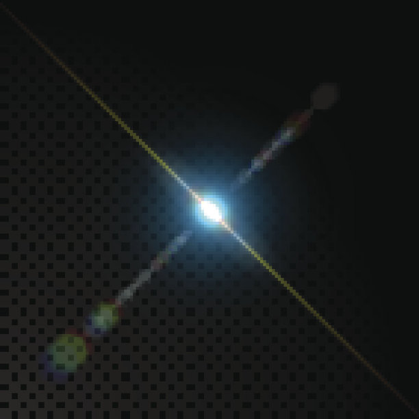 矢量发光透镜耀斑星光素材图片