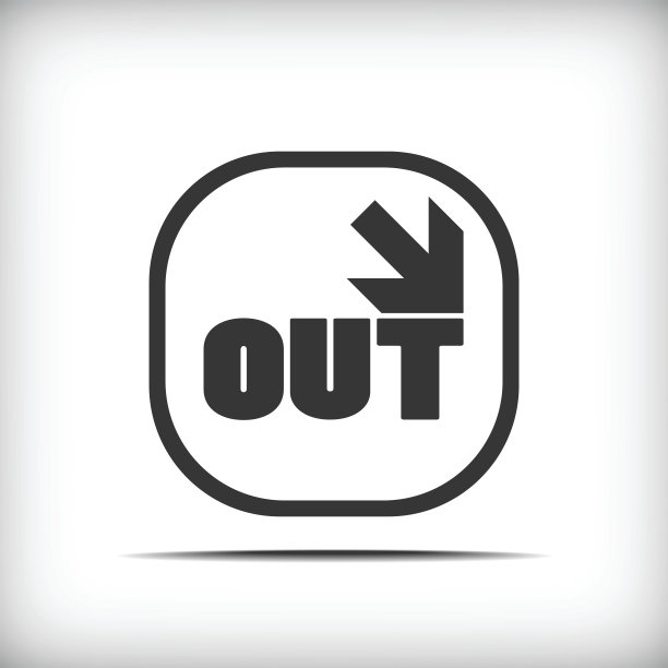 OUT矢量图标图片下载