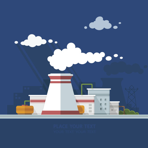 能源站。背景是核电站图片下载