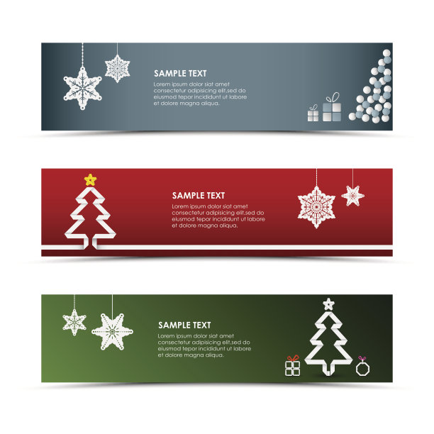 圣诞节水平横幅图片下载