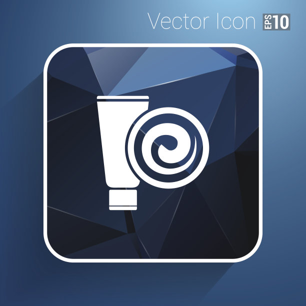 蓝色长管清洁霜向量版图片下载