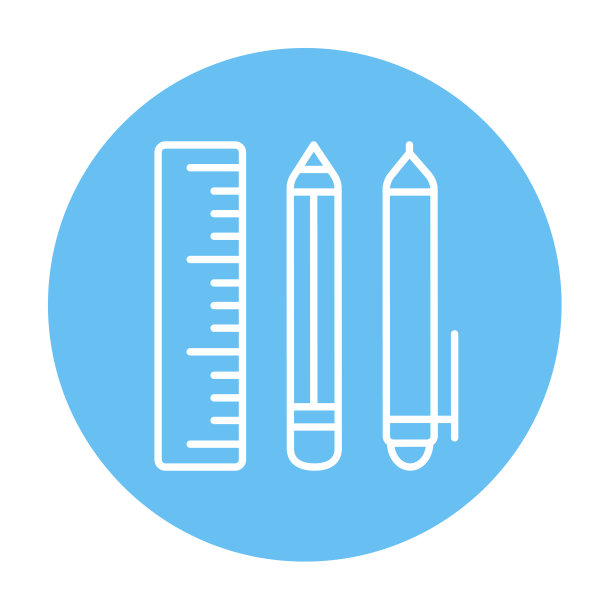 学校用品线图标图片下载