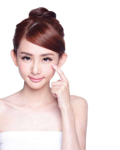 微笑护眼女人图片下载