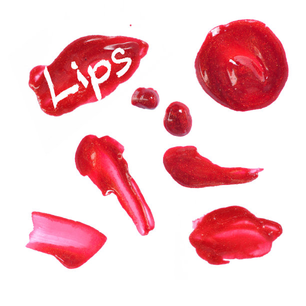 污迹斑斑的唇彩图片下载