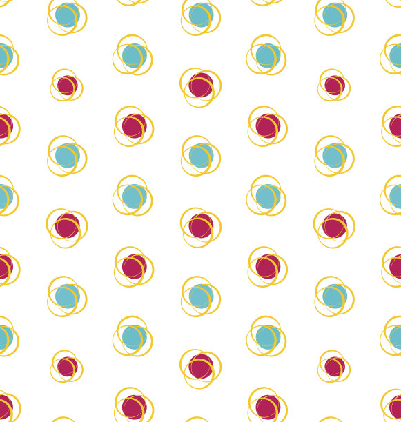 插图抽象无缝纹理与彩色对象，El图片下载