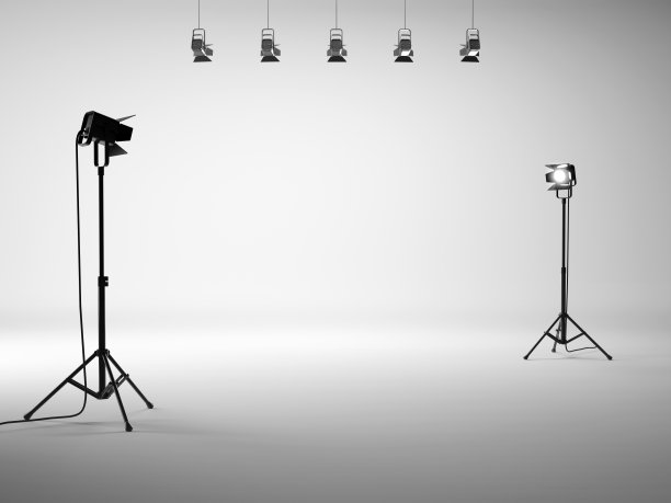 带设备的白色工作室图片下载