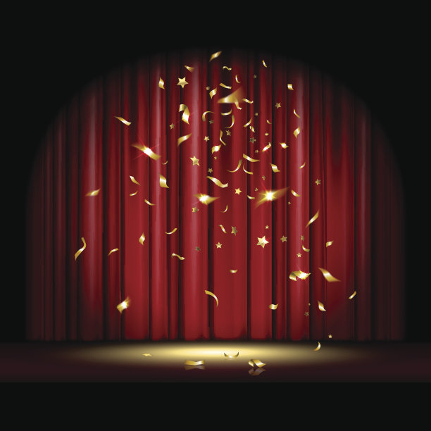 五彩纸屑飘落的场景图片下载