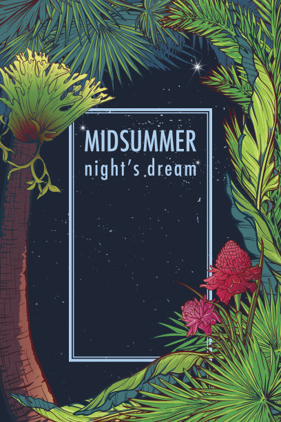 热带花框架夜空垂直图片下载