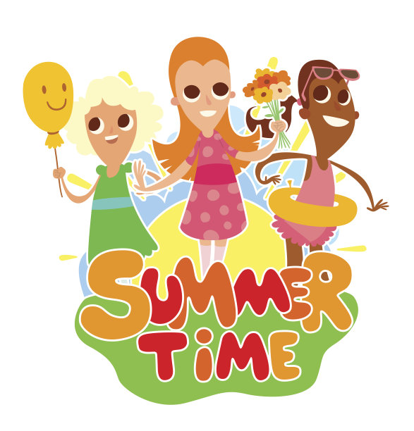 《夏日时光》，三个有趣的女孩图片下载