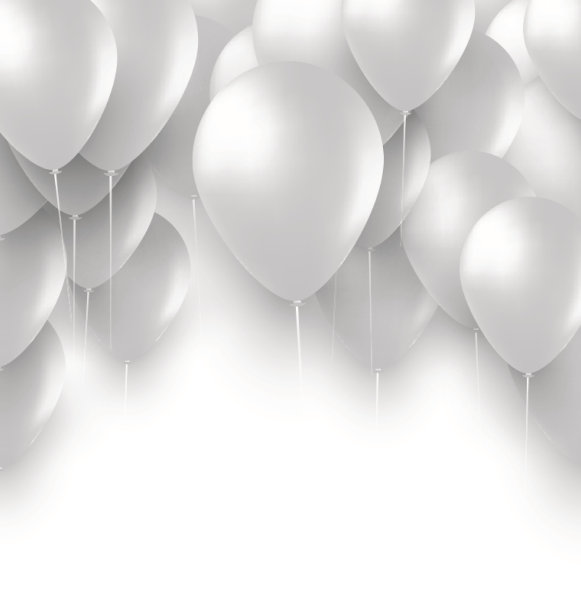 假日背景与白色气球图片下载