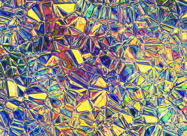 浮雕闪亮的彩色水晶透明玻璃背景图片下载