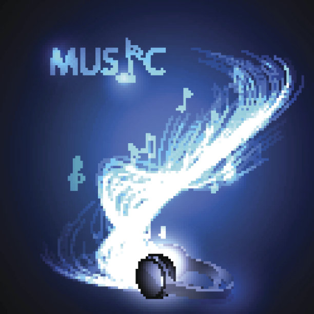 抽象音乐背景耳机图片下载