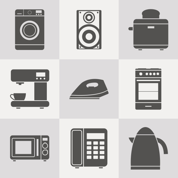 一套家用电器图标图片下载