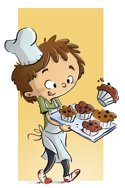 小厨师和松饼图片下载