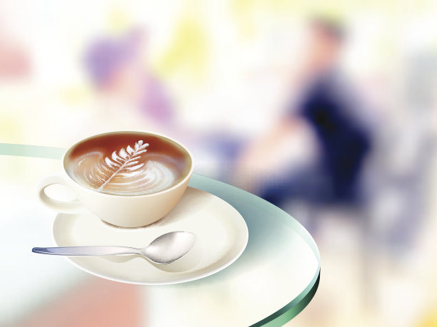客人在咖啡店享受模糊的背景咖啡图片下载