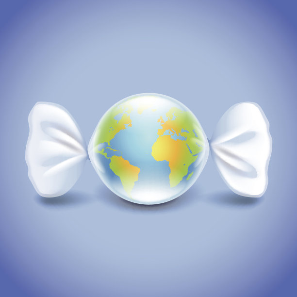 像糖果一样的地球，环境概念向量图片下载