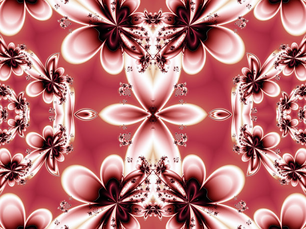 分形设计中的花图案。创意设计的艺术品，图片下载