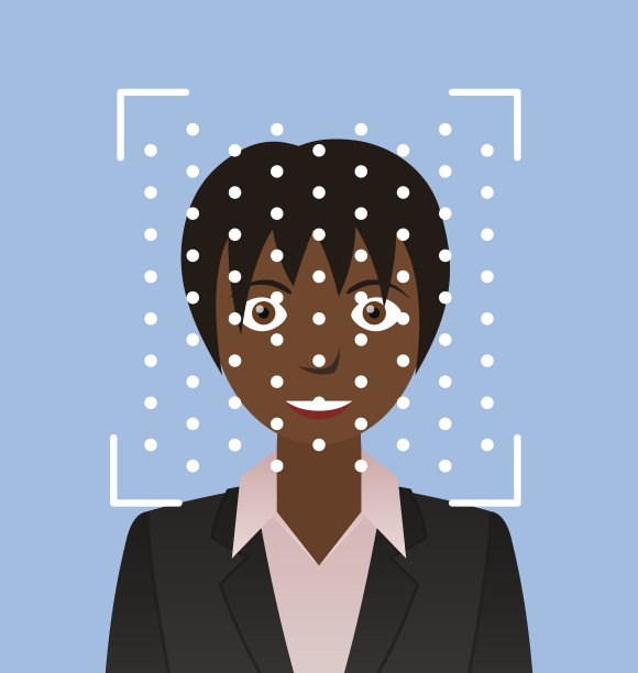 生物统计的识别。人脸识别。图片下载