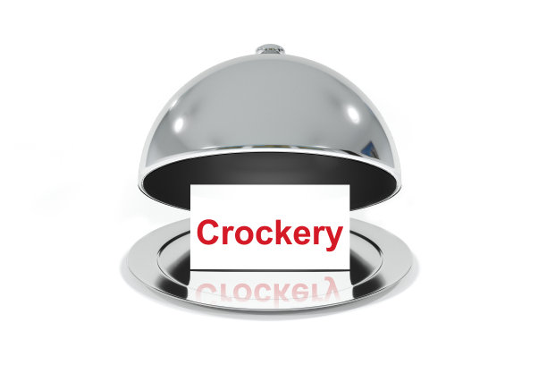 打开的银质钟钟与白色标志陶器图片下载