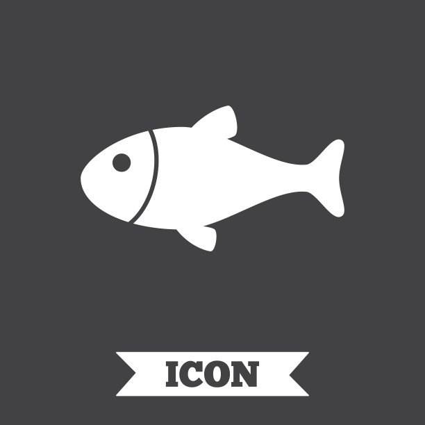 鱼标志图标。钓鱼的象征。图片下载