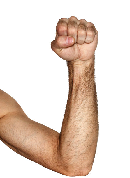 一个男人露出拳头图片下载