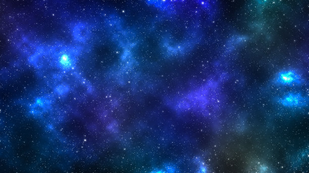 遥远的宇宙星系背景，星尘和明亮闪亮的恒星。图片下载