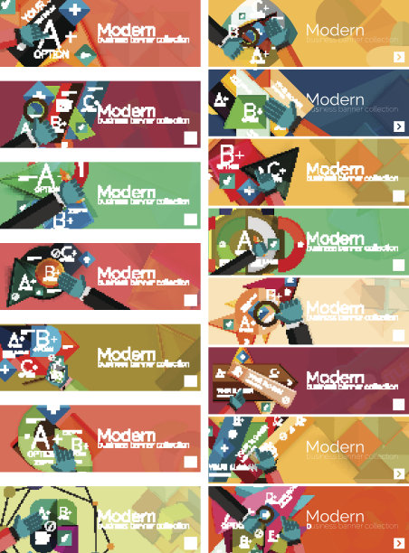 现代平面设计信息图表横幅图片下载