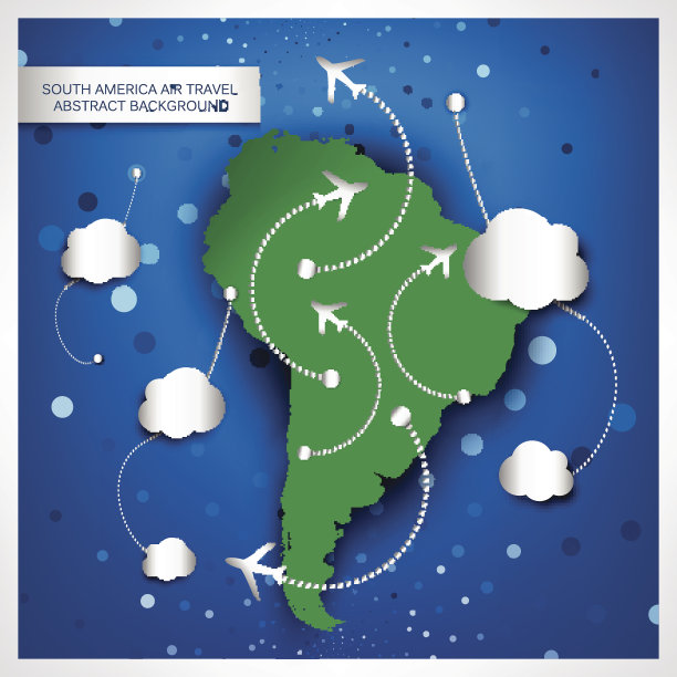 南美航空旅行的抽象背景图片下载