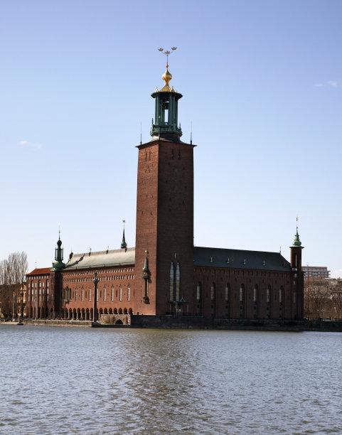 斯德哥尔摩市政厅。瑞典图片下载