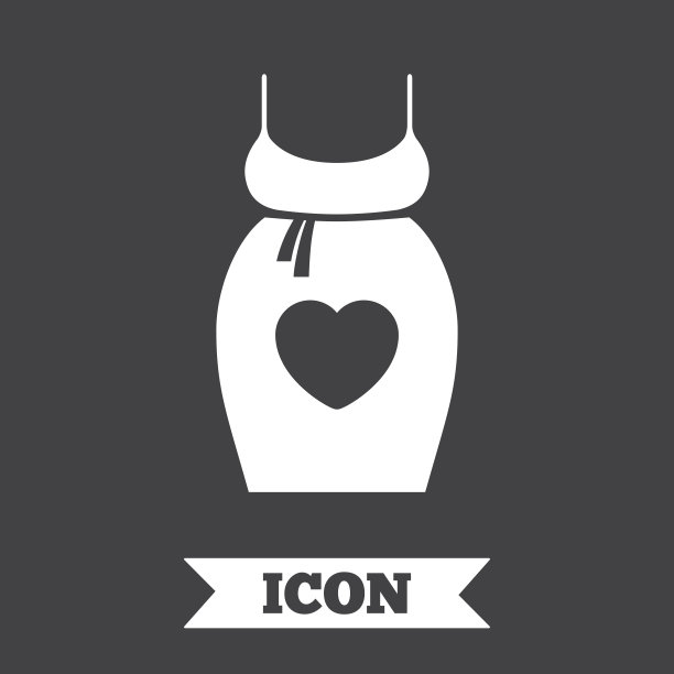 孕妇连衣裙标志图标。母性象征图片下载