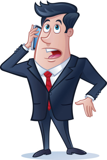 一个用手机聊天的商人图片下载