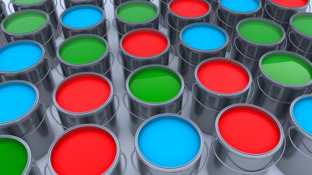 3 d渲染。油漆罐和颜色图片下载